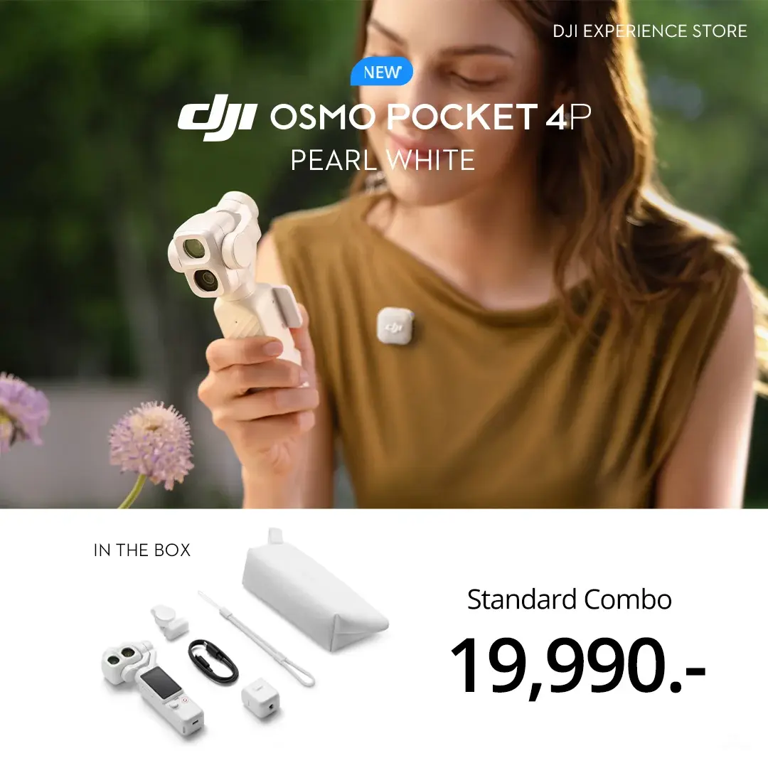 DJI Osmo Pocket 4P Pearl White Debuts in Thailand