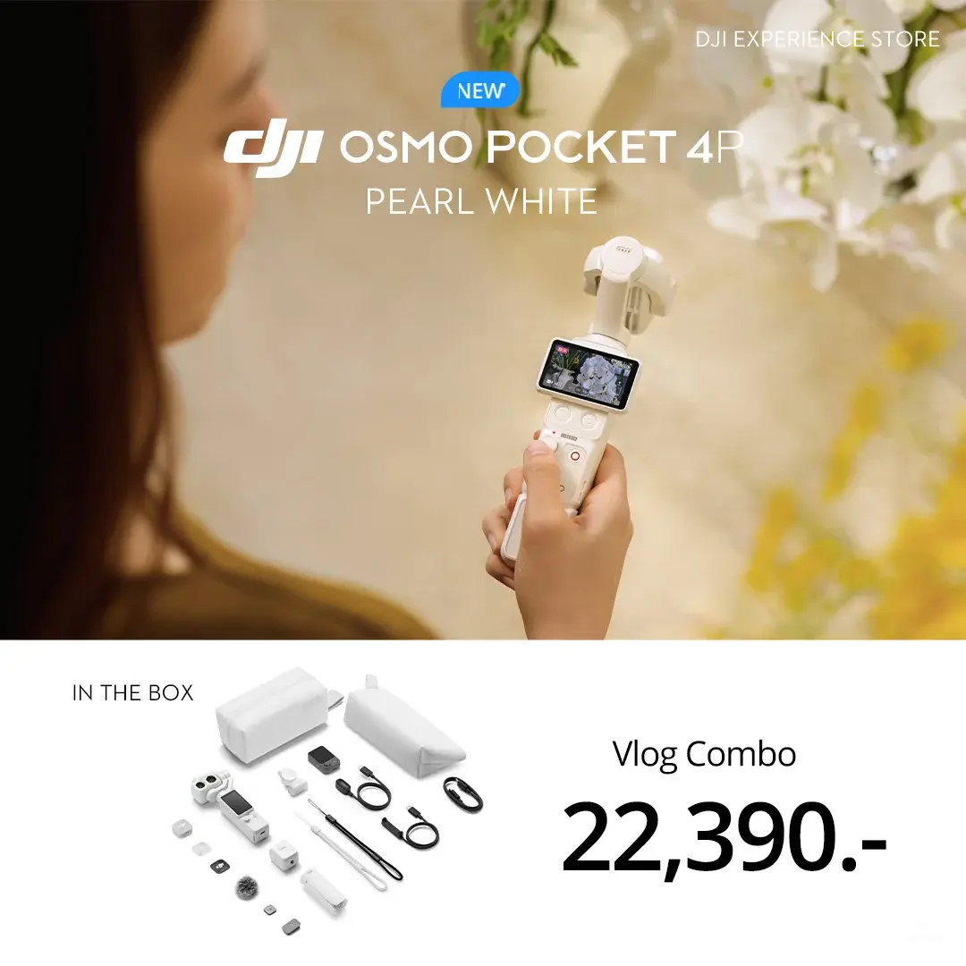 DJI Osmo Pocket 4P Pearl White Debuts in Thailand