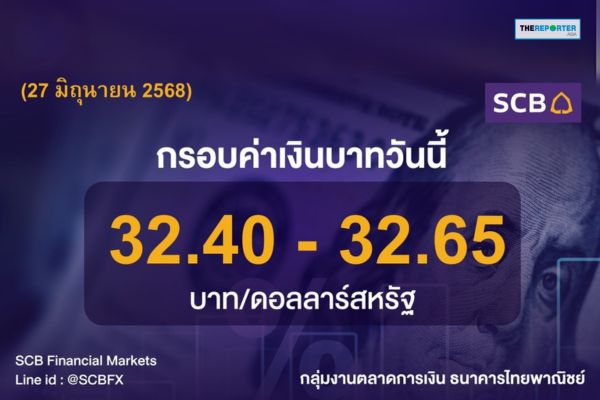 บาท แข็งค่าทะลุ 32.50 จับตาสัญญาณลดดอกเบี้ยเฟด-ดีลการค้าโลก