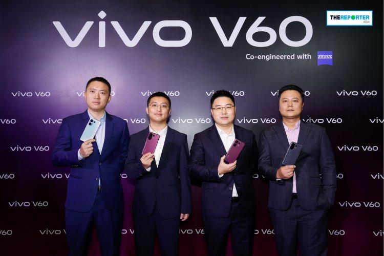 vivo V60 เปิดตัวแล้ว! ชูโรงกล้อง ZEISS ซูมไกล ราคาเริ่มต้น 15,999 บาท