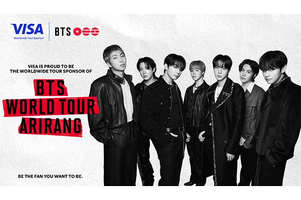 วีซ่า ประกาศเป็นผู้สนับสนุนหลักทัวร์คอนเสิร์ต “BTS WORLD TOUR ‘ARIRANG’”
