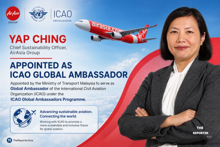 แอร์เอเชีย กรุ๊ป ดัน “ยัพ มันชิง” นั่ง ICAO Global Ambassador ขับเคลื่อนบินยั่งยืน
