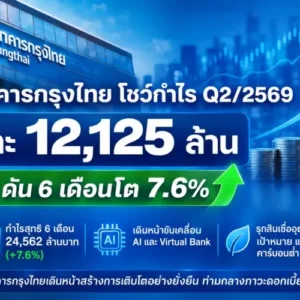 กรุงไทย โชว์กำไร Q2/2569 แตะ 12,125 ล้าน ดัน 6 เดือนโต 7.6%
