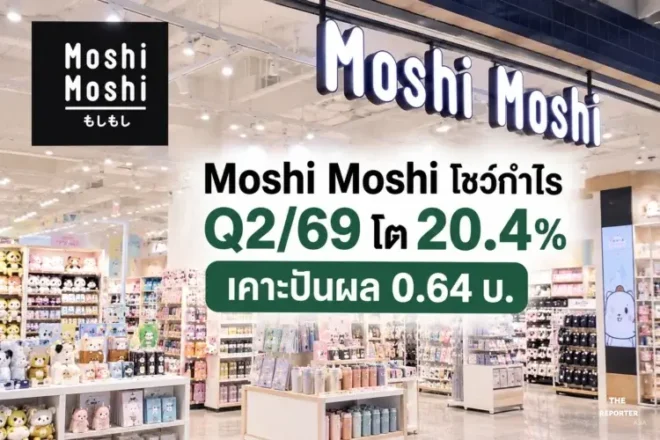 Moshi Moshi โชว์กำไร Q2/69 โต 20.4% เคาะปันผล 0.64 บ.
