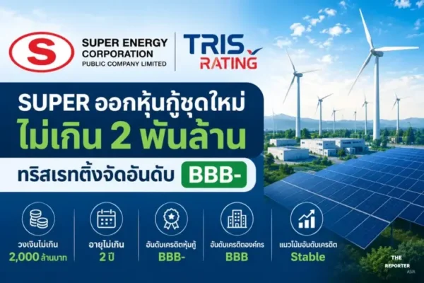 SUPER ออกหุ้นกู้ชุดใหม่ไม่เกิน 2 พันล้าน ทริสเรทติ้งจัดอันดับ BBB-