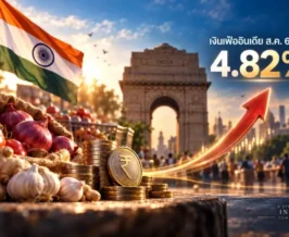 อินเดีย เผยเงินเฟ้อ CPI ส.ค. 69 แตะ 4.82% อาหารพุ่ง 5.95%