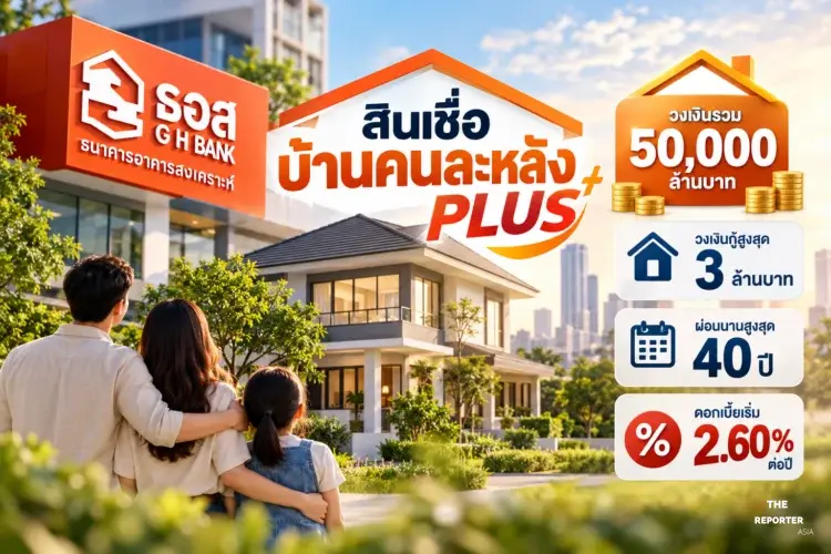ครม. เห็นชอบ ธอส. ลุยสินเชื่อบ้านคนละหลัง PLUS วงเงิน 5 หมื่นล้าน ดอกเบี้ยเริ่ม 2.60%